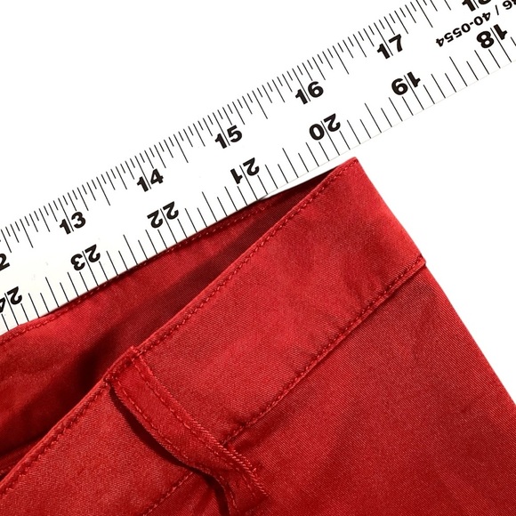 GUESS Jeans Red Chino Pants Y34A0148 Slim Fit Size 31 Y2K Shiny Stretchy Sexy - Picture 6 of 14